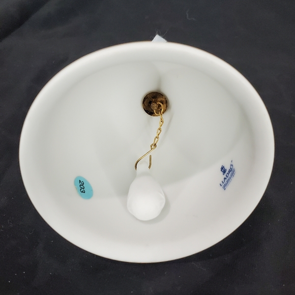 LLADRO 1994 Christmas Bell Ornament Blue White Holiday Collectible #203 - Picture 6 of 8